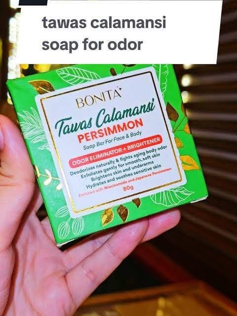 Bonita - Tawas Calamansi & Persimon soap (odor elimination & Brightening) Face & Body soap -80g
