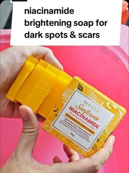 Bonita Sunflower & Niacinamide soap 80g - 10x Advance Brightening