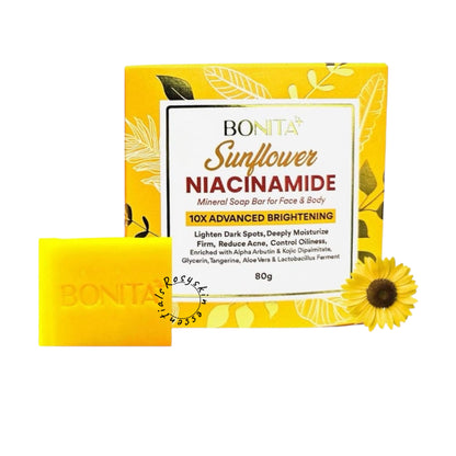 Bonita Sunflower & Niacinamide soap 80g - 10x Advance Brightening