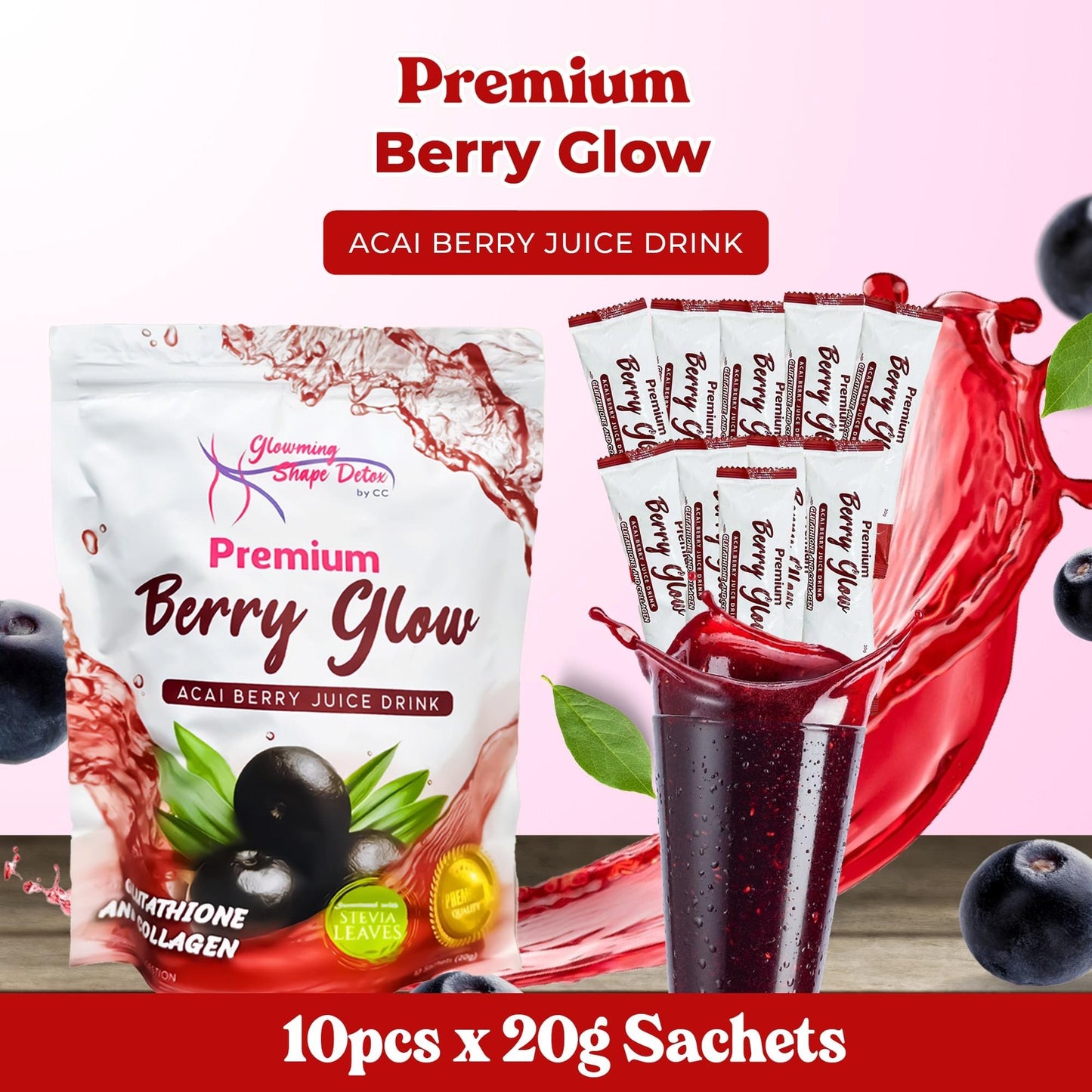 Glowming Shape Detox -Premium Berry Glow 10 x 20g