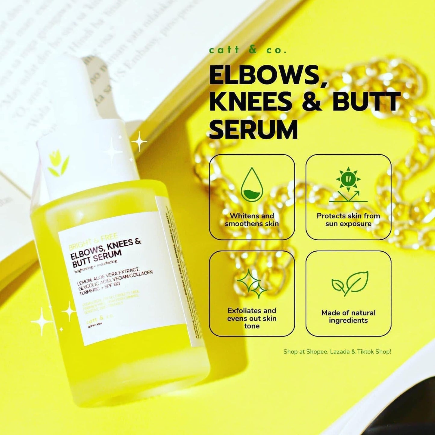 Catt & co. Elbows, Knees and Butt Serum 30ml