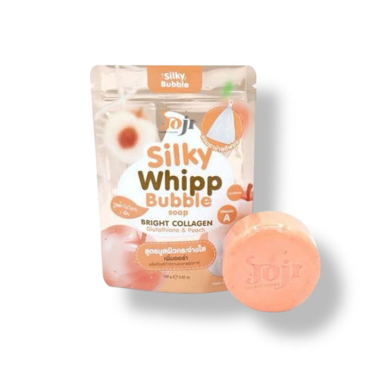 Joji Secret Young Silky Whipp Bubble Whitening Soap with Collagen, Glutathione & Peach 100g
