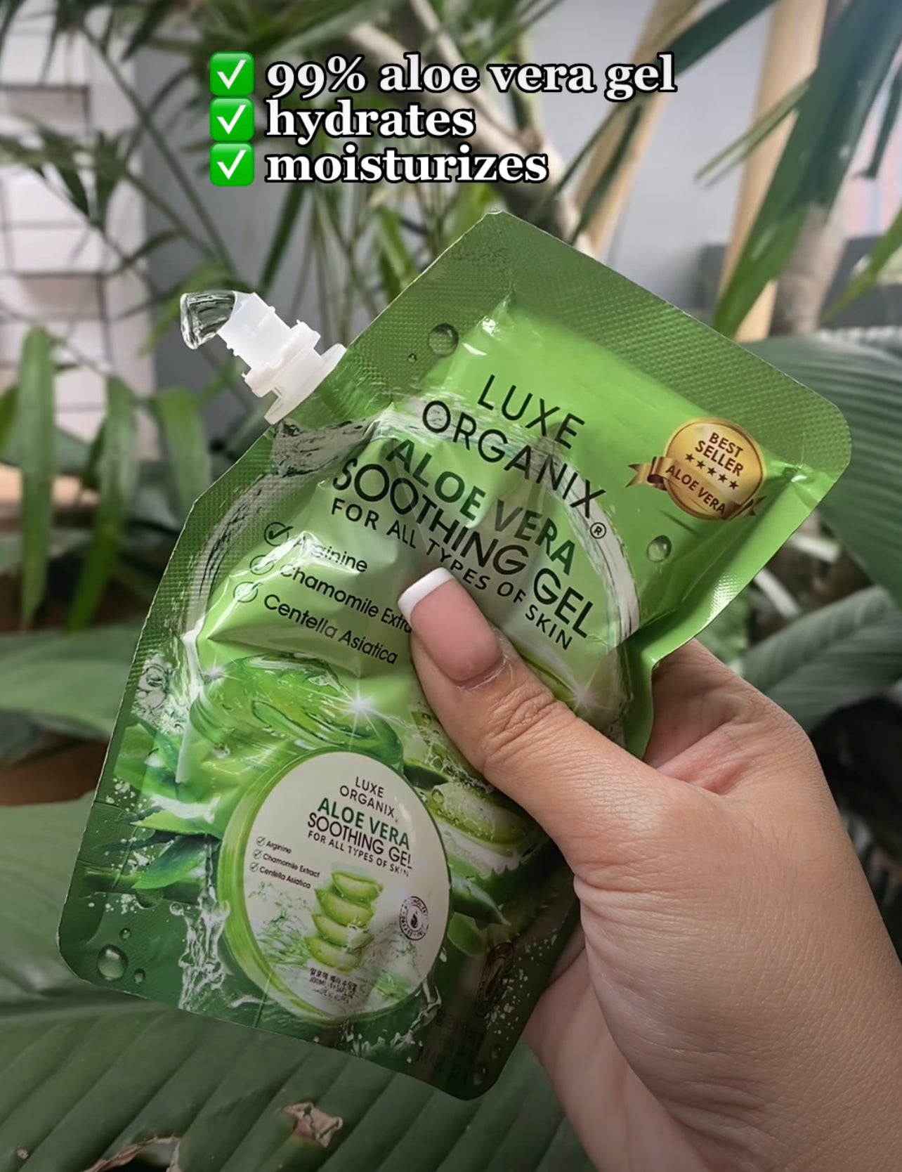 Luxe Organix  Soothing Gel Aloe Vera 99.85% - 100ml (green)