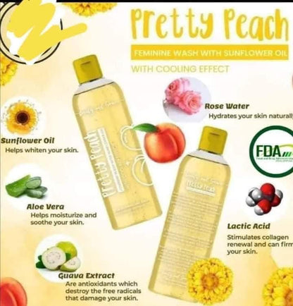Beauty & Graces - Pretty Peach Feminine Wash With Sunflower oil 150ml
