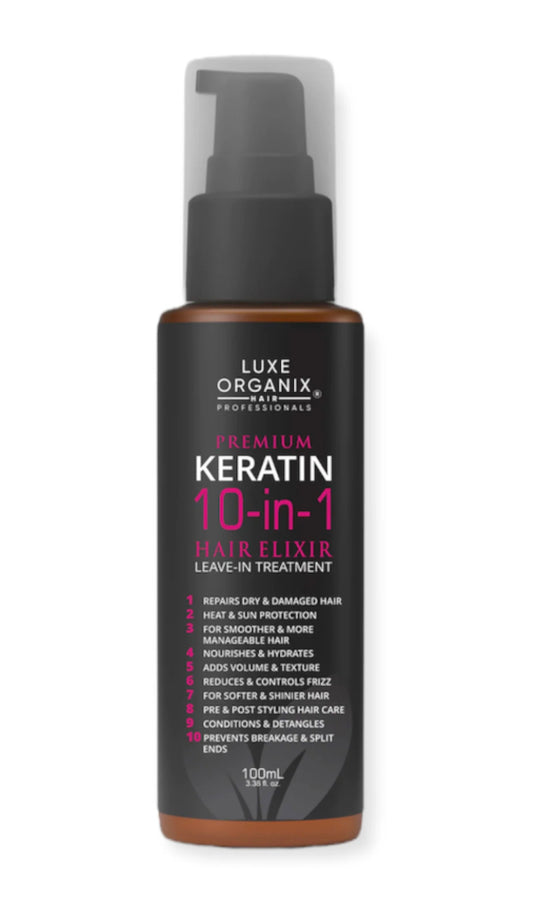 Luxe Organix Premium Keratin 10in1 Hair Elixir (Leave-in Conditioner) 100ml
