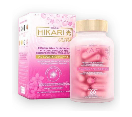 Hikari ULTRA Glutathione Capsul | Premium Japan Glutathione with Oral Sunblock Technology - 60 caps