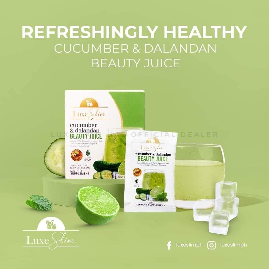 Luxe Slim Cucumber & Dalandan- BeautySlim Juice 10 x 21g - Shop Essential Skin Care Products online | Natural Organic skin care products | ROSYSKIN ESSENTIALS LLC