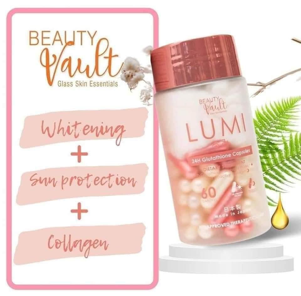 Beauty Vault LUMI 24H Glutathione Capsule - Shop Essential Skin Care Products online | Natural Organic skin care products | ROSYSKIN ESSENTIALS LLC