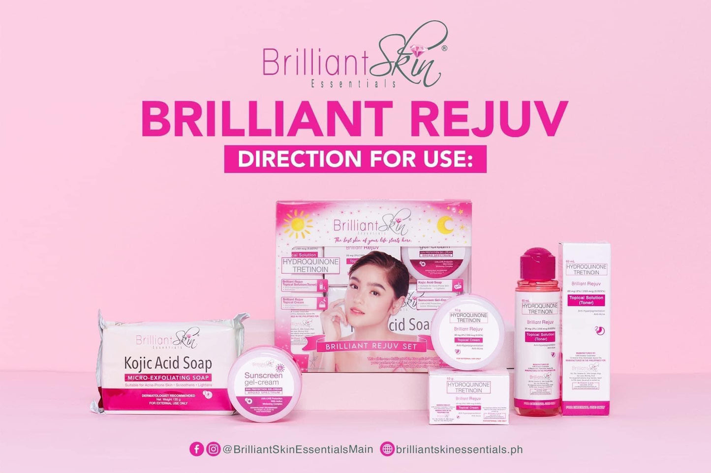 Brilliant Skin Essentials NEW Rejuvenating Facial Set - Shop Essential Skin Care Products online | Natural Organic skin care products | ROSYSKIN ESSENTIALS LLC