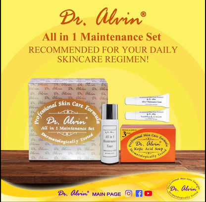 Dr alvin~ All in One maintenance set (new pack) - Shop Essential Skin Care Products online | Natural Organic skin care products | ROSYSKIN ESSENTIALS LLC