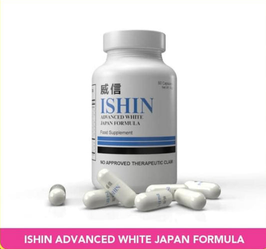 ISHIN GLUTATHIONE  ADVANCED WHITE JAPAN FORMULA 60CAPS/BTL - Shop Essential Skin Care Products online | Natural Organic skin care products | ROSYSKIN ESSENTIALS LLC