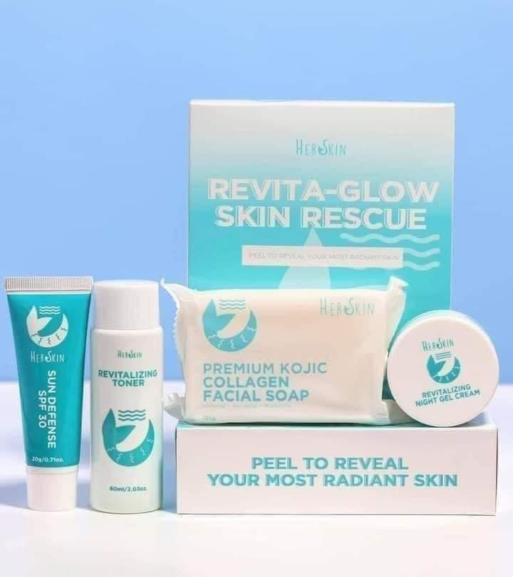 HerSkin Revita-Glow Skin Rescue kit - Shop Essential Skin Care Products online | Natural Organic skin care products | ROSYSKIN ESSENTIALS LLC