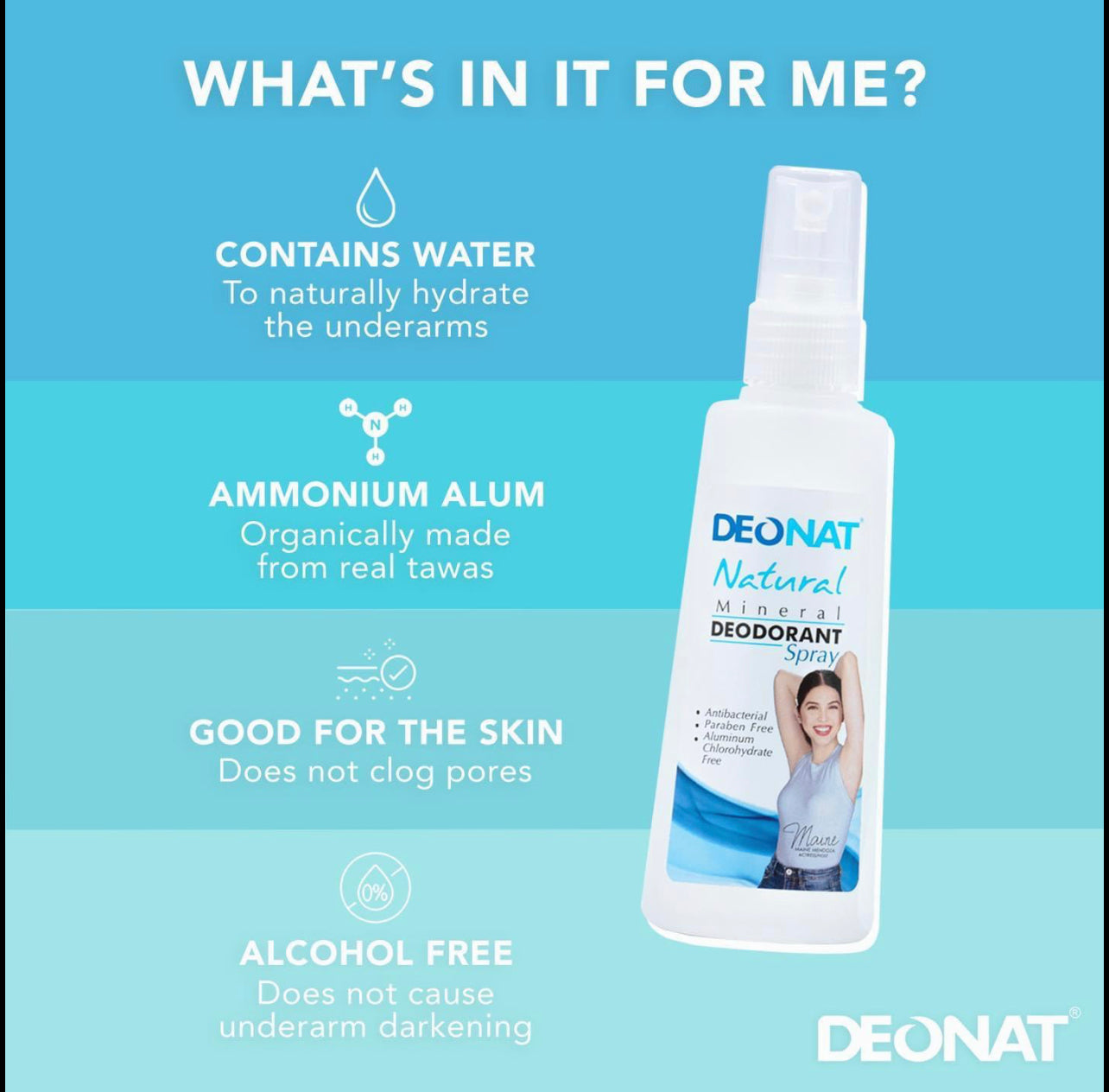 DEONAT Natural Mineral deodorant Spray (Blue) - Shop Essential Skin Care Products online | Natural Organic skin care products | ROSYSKIN ESSENTIALS LLC