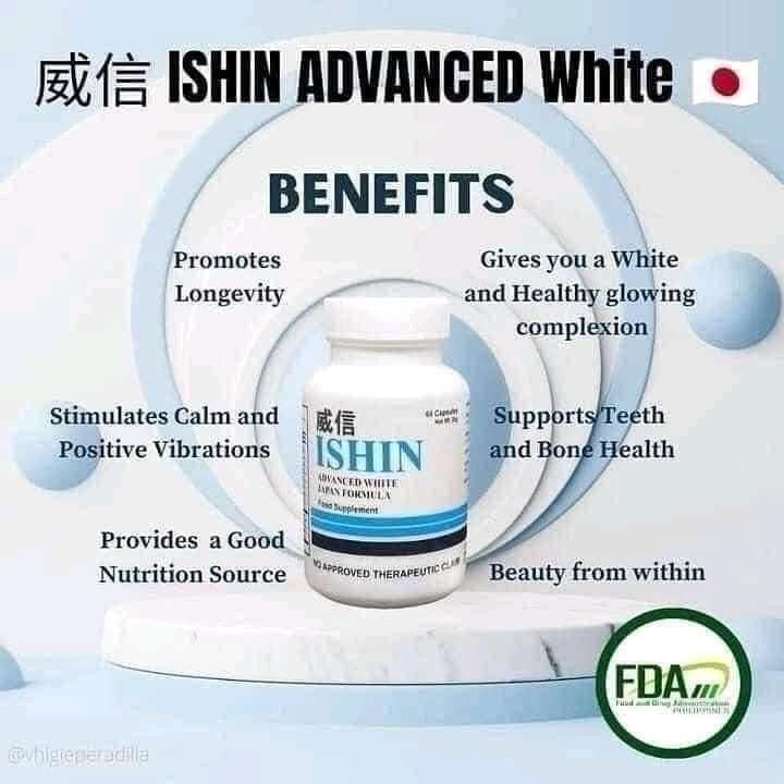 ISHIN GLUTATHIONE  ADVANCED WHITE JAPAN FORMULA 60CAPS/BTL - Shop Essential Skin Care Products online | Natural Organic skin care products | ROSYSKIN ESSENTIALS LLC