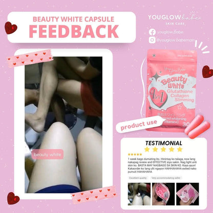 You glow babe Beauty White - Glutathione Collagen Slimming 30Caps