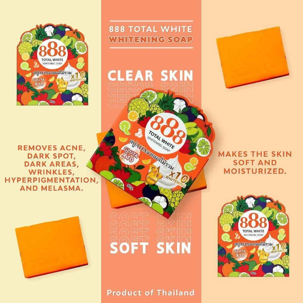 888 Total White Whitening soap