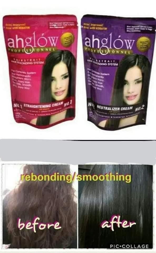 Ahglow Hair Rebonding set 165g/ Single used - Shop Essential Skin Care Products online | Natural Organic skin care products | ROSYSKIN ESSENTIALS LLC