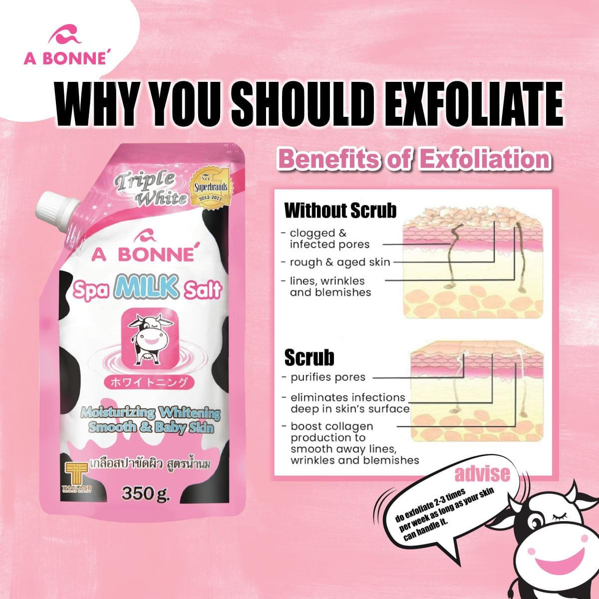 A bonne Spa MILK Salt 350g - Shop Essential Skin Care Products online | Natural Organic skin care products | ROSYSKIN ESSENTIALS LLC