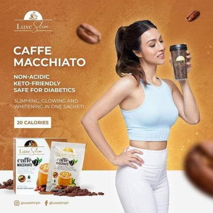 Luxe Slim Caffe Macchiato - Slimming Coffee With Collagen & Glutathione - 10sachet - Shop Essential Skin Care Products online | Natural Organic skin care products | ROSYSKIN ESSENTIALS LLC