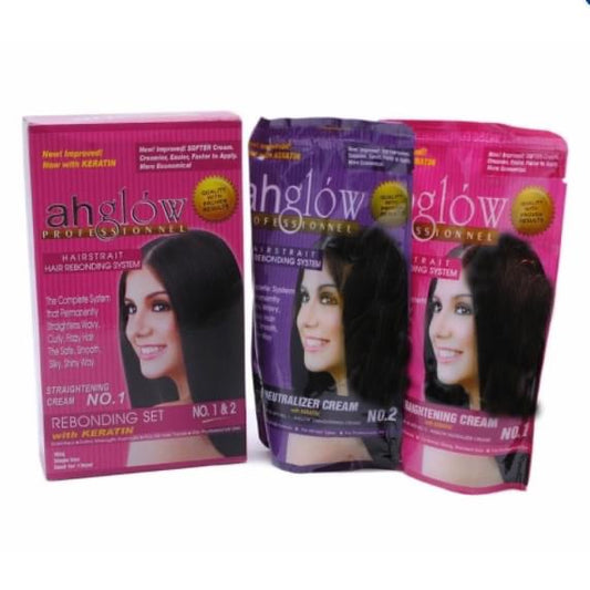Ahglow Hair Rebonding set 165g/ Single used - Shop Essential Skin Care Products online | Natural Organic skin care products | ROSYSKIN ESSENTIALS LLC