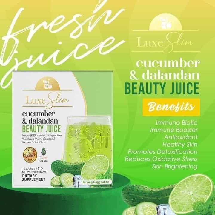 Luxe Slim Cucumber & Dalandan- BeautySlim Juice 10 x 21g - Shop Essential Skin Care Products online | Natural Organic skin care products | ROSYSKIN ESSENTIALS LLC