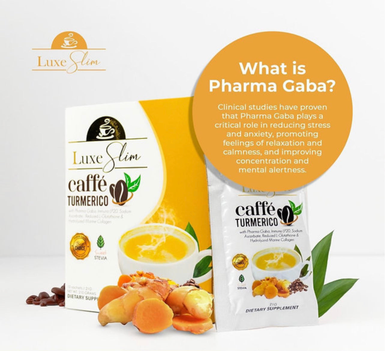 Luxe Slim Caffe Turmerico - Shop Essential Skin Care Products online | Natural Organic skin care products | ROSYSKIN ESSENTIALS LLC